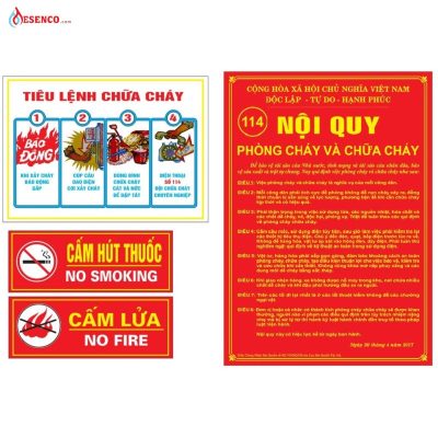 Quy định về nội dung và trang bị tiêu lệnh, nội quy PCCC