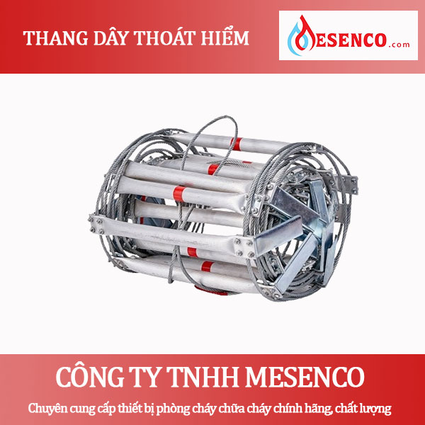 THANG DÂY THOÁT HIỂM 10M BẰNG CAP BẬC NHÔM CHỐNG CHÁY (1) THANG DÂY THOÁT HIỂM 10M BẰNG CAP BẬC NHÔM CHỐNG CHÁY