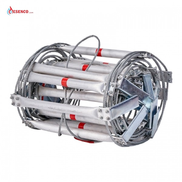 THANG DÂY THOÁT HIỂM 10M BẰNG CAP BẬC NHÔM CHỐNG CHÁY (3) THANG DÂY THOÁT HIỂM 10M BẰNG CAP BẬC NHÔM CHỐNG CHÁY