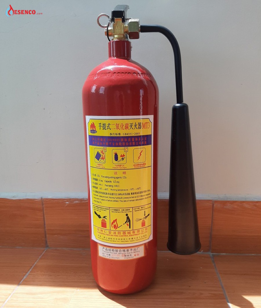 BÌNH CHỮA CHÁY CO2 TRUNG QUỐC 3KG chất lượng